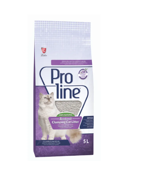 Proline Bentonite Clumping Cat Litter – Lavender 5L